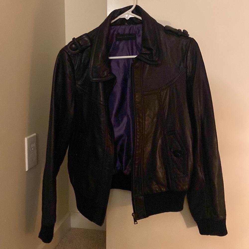 XL Leather Bomber Jacket